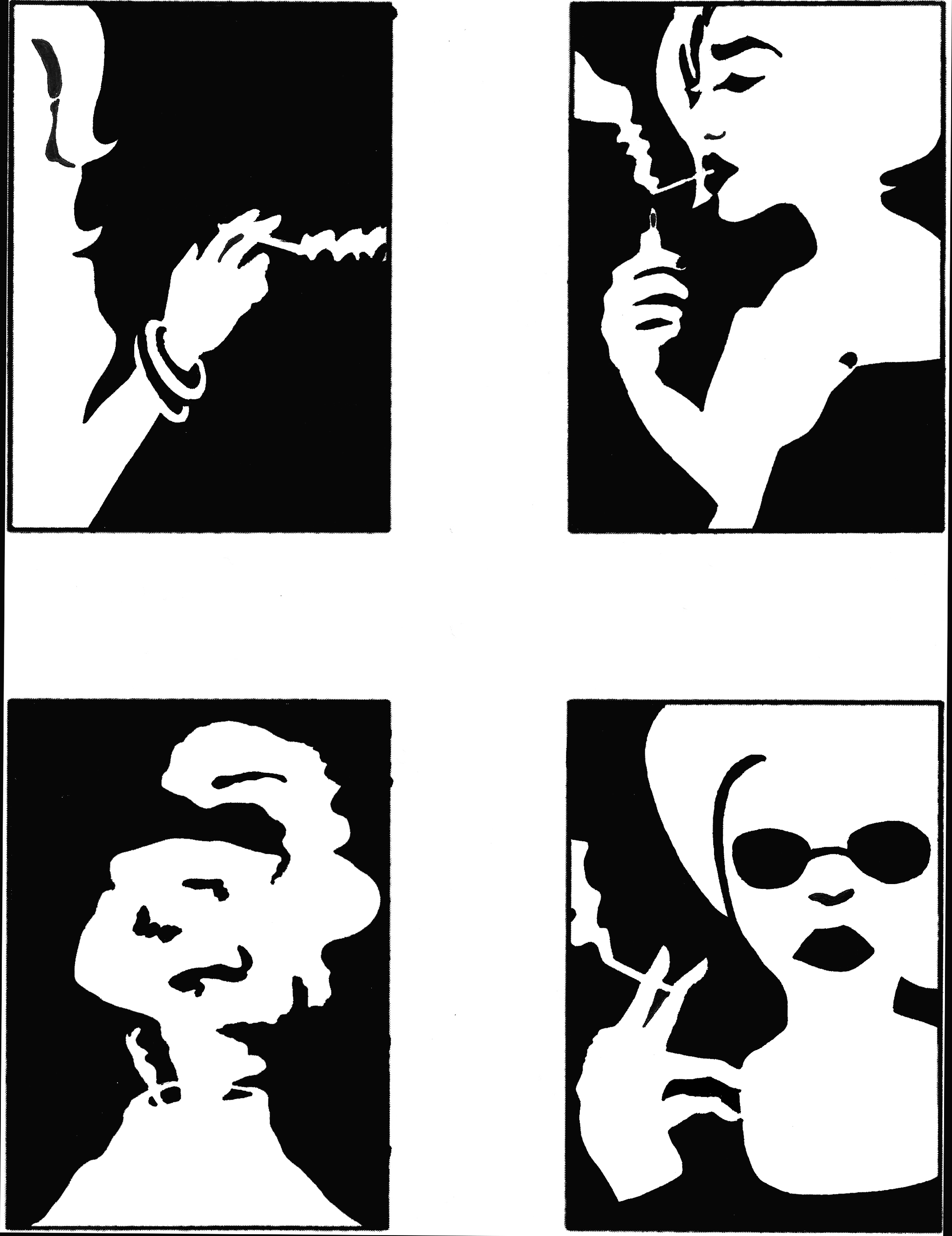 Thumbnails of simplified, 'self-explanatory' visuals for the word 'Smoke'